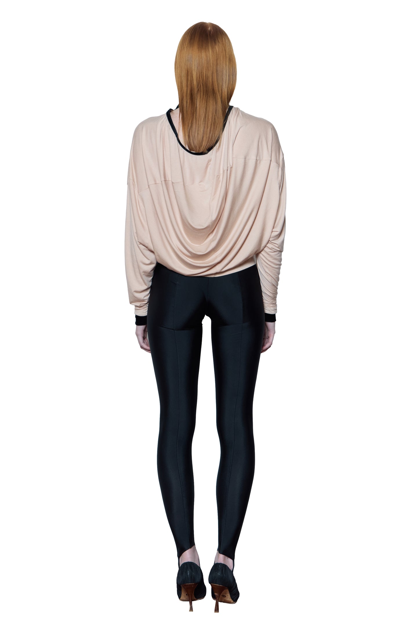 LONG LIQUID TEE, PEACH