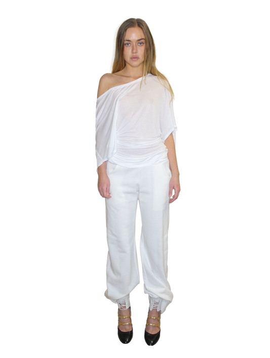 LIQUID TEE, WHITE