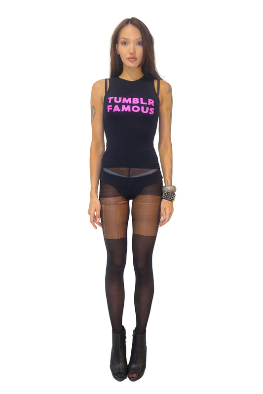TUMBLR FAMOUS TANK, BLACK