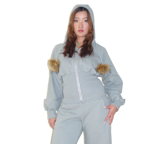 SKI JACKET, WASHED SAGE