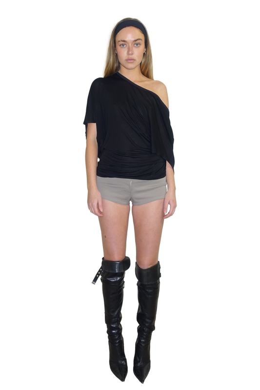 LIQUID TEE, BLACK