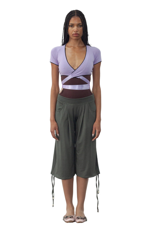HAREM PANTS, KHAKI
