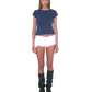 VIOLET TEE, NAVY