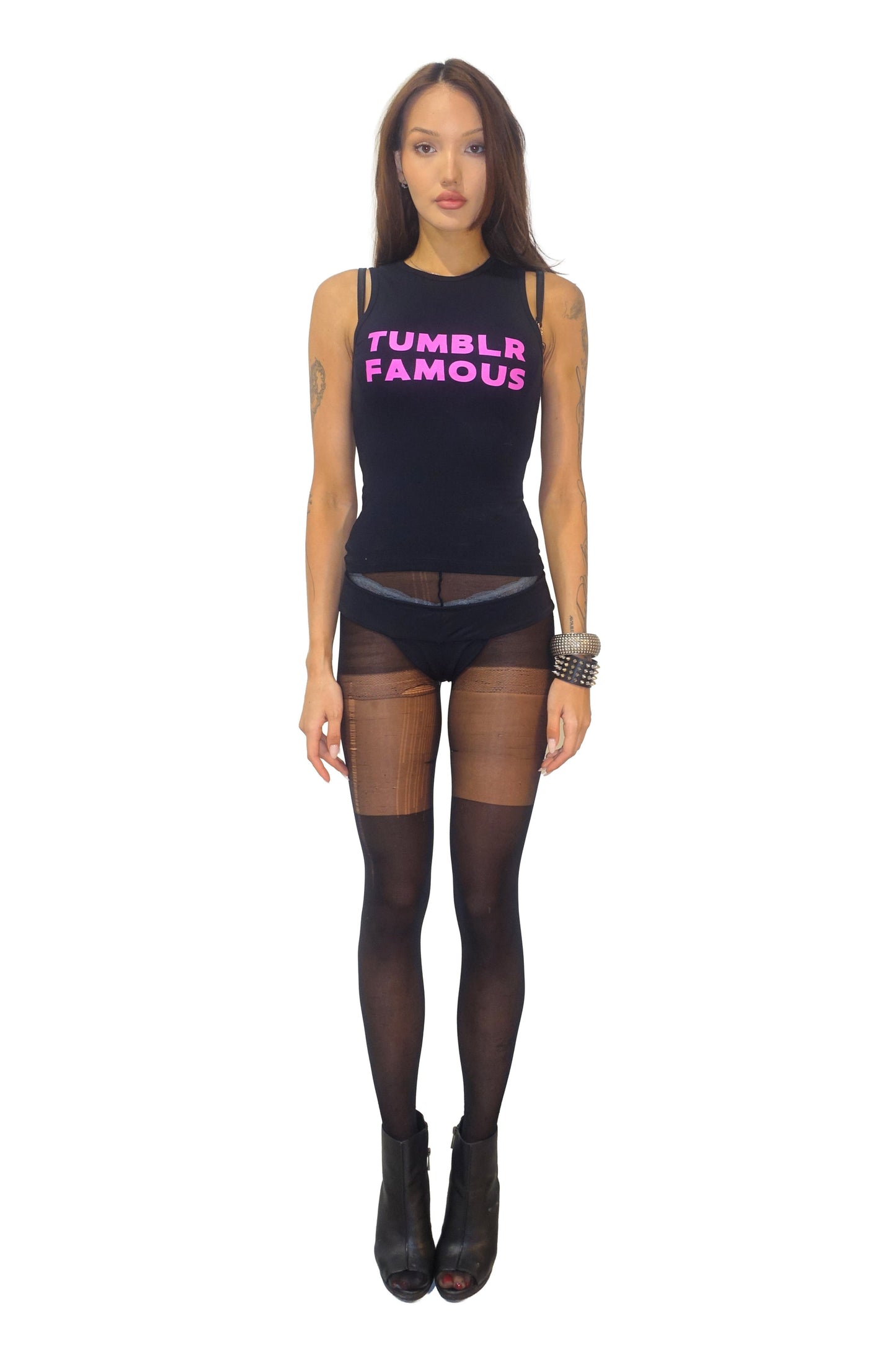 TUMBLR FAMOUS TANK, BLACK