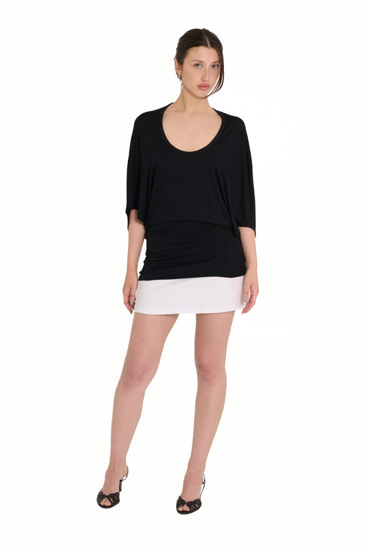 LIQUID TEE, BLACK
