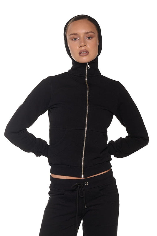 EVERYDAY FITTED HOOD, BLACK