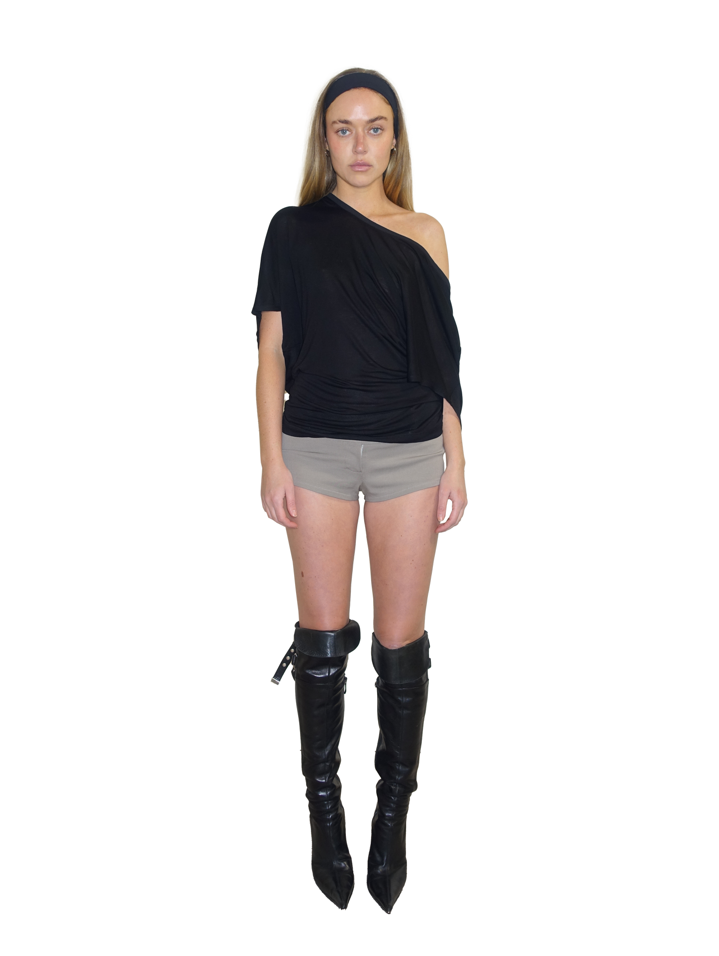 LIQUID TEE, BLACK