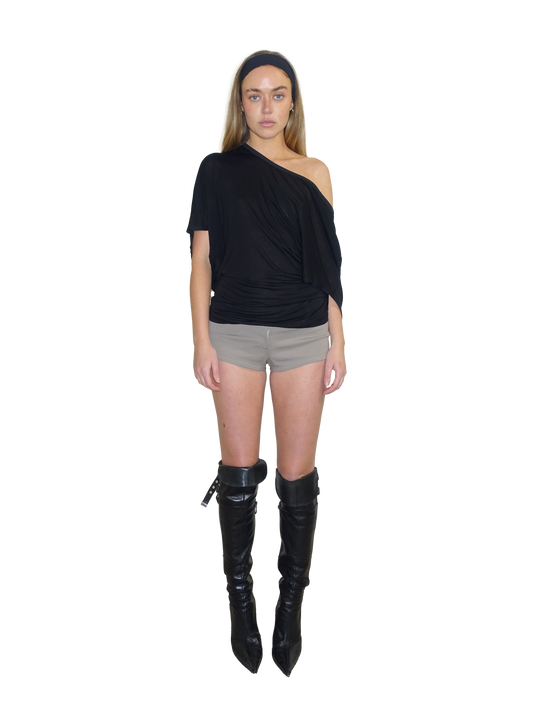 LIQUID TEE, BLACK
