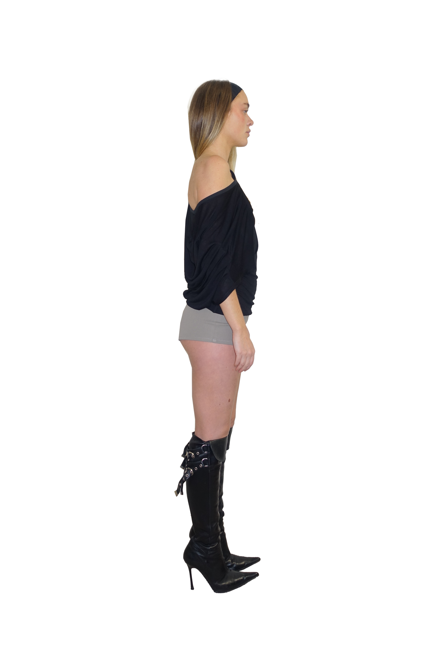 LIQUID TEE, BLACK