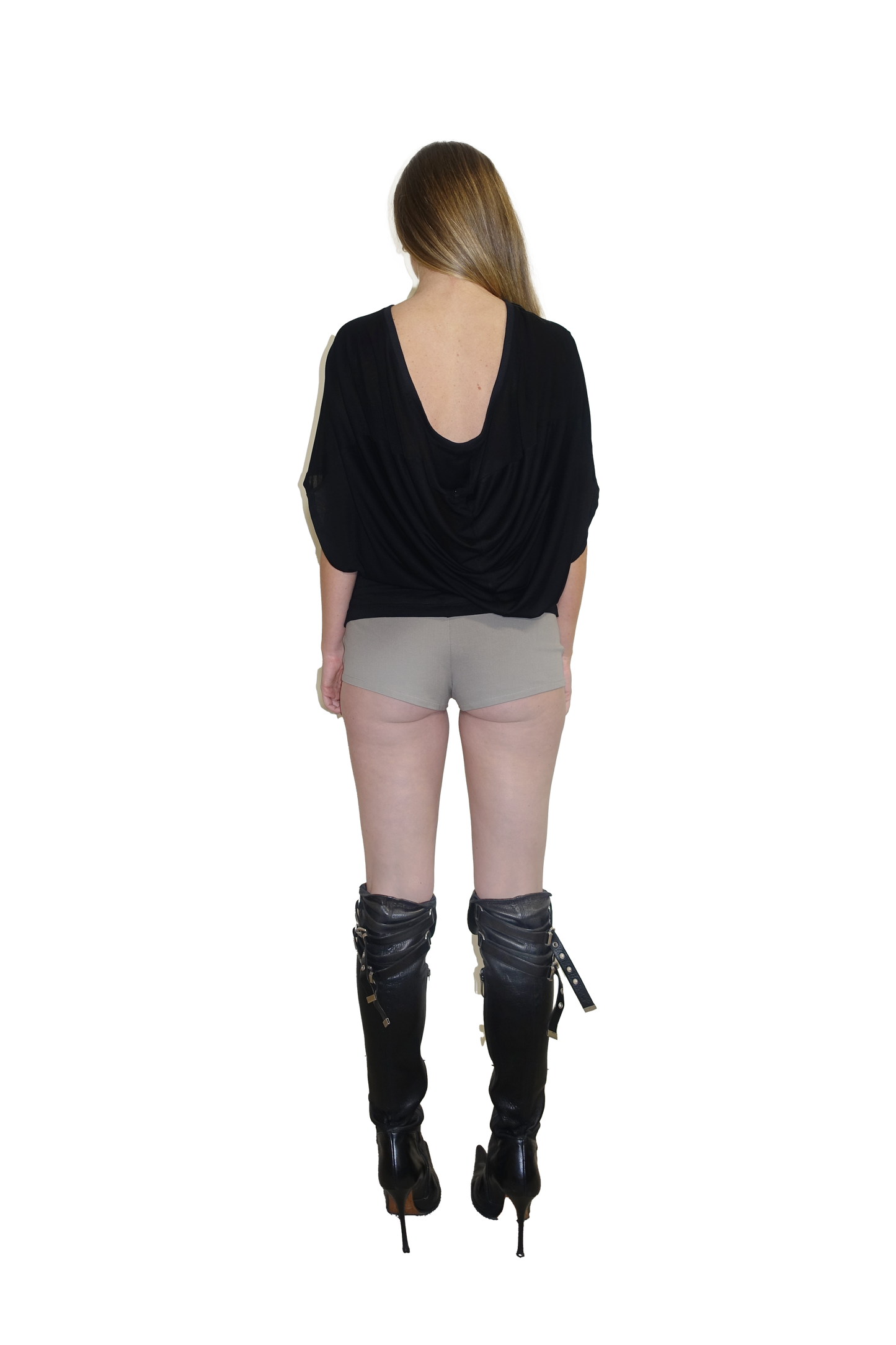 LIQUID TEE, BLACK