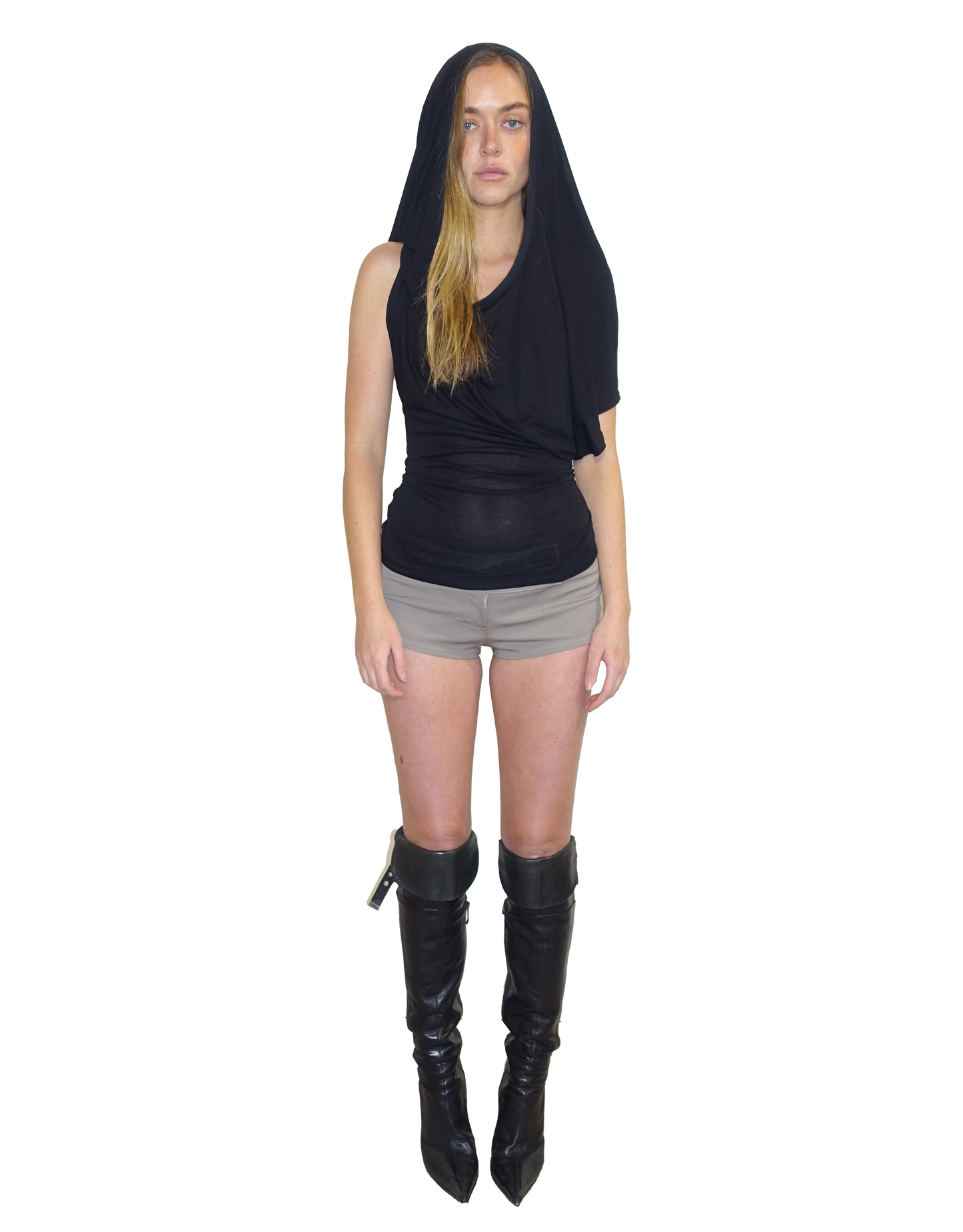 LIQUID TEE, BLACK