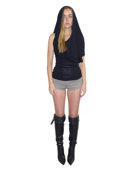 LIQUID TEE, BLACK